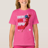 Ladybug Elk meisje is een superheld T-shirt (Voorkant)
