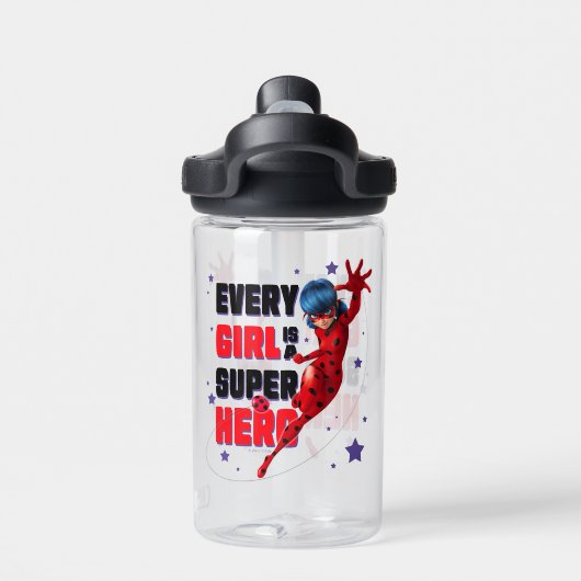 Ladybug Elk meisje is een superheld Waterfles (Achterkant)