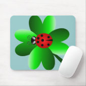 Ladybug en 4 bladklaver muismat (Met muis)