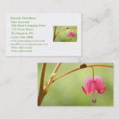 Ladybug en bloeding hartslag visitekaartje (Voorkant / Achterkant)