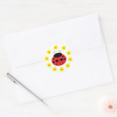 Ladybug en Daisies Sticker (Envelop)