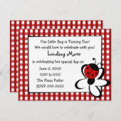 Ladybug en Daisy Kaart (Voorkant / Achterkant)