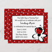 Ladybug en Daisy Kaart (Voorkant / Achterkant)