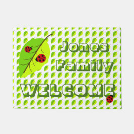 Ladybug en Leaf Personalized Doormat Deurmat