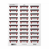 Ladybug en Polka-dot Adresetiketten Etiket (Full Sheet)