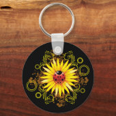 Ladybug en Sunflower Sleutelhanger (Voorkant)