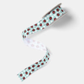 Ladybug en Turquoise Gingham Natuur Pattern Lint (Achterkant)