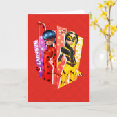 Ladybug en Vesperia Graphic Kaart (Gele Bloem)