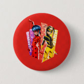 Ladybug en Vesperia Graphic Ronde Button 5,7 Cm (Voorkant)