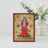 Ladybug Fairy Heart valentijn fee van Renee Briefkaart (Staand voorkant)