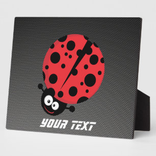 Ladybug; Faux koolstofvezel Fotoplaat