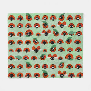 Ladybug Fleece Blanket Deken