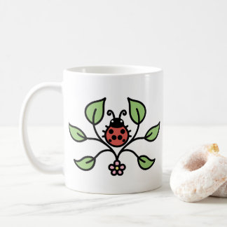 Ladybug Floral Mug Koffiemok