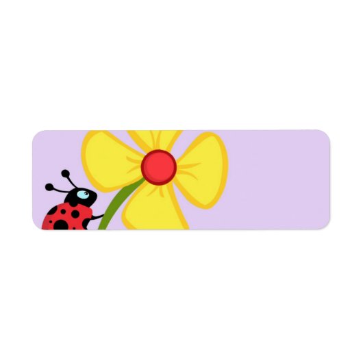 Ladybug Flower Etiket (Voorkant)