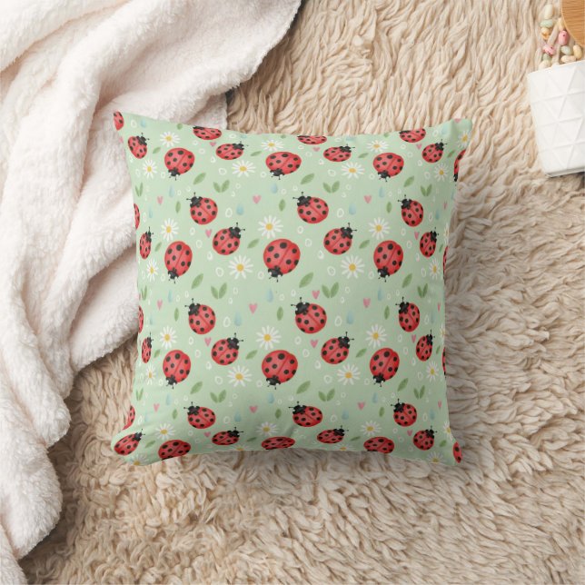 Ladybug Flower Pattern  Kussen (Deken)
