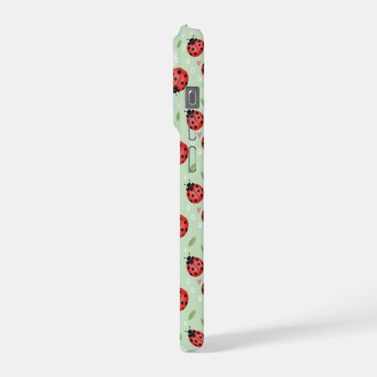 Ladybug Flower Pattern Phone Case iPhone Hoesje (Linkerkant)