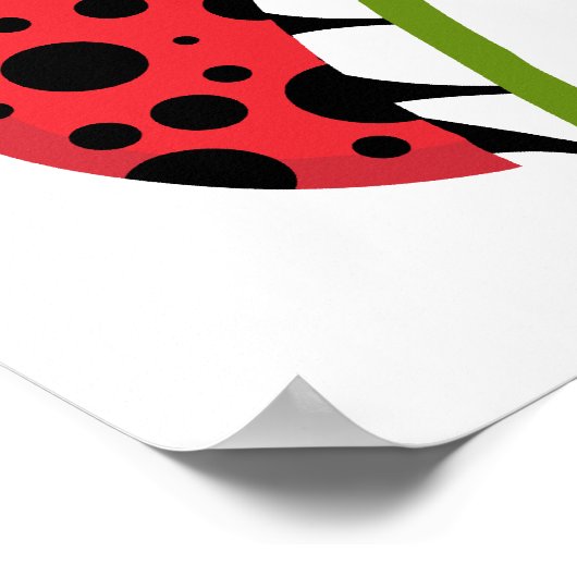 Ladybug Flower Poster (Hoek)