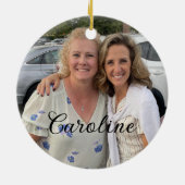 Ladybug Foto gepersonaliseerd Keramisch Ornament (Achterkant)