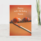 Ladybug Friends Natuur Personalized Birthday Kaart (Voorkant)