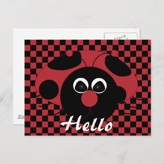 Ladybug Fun Briefkaart (Voorkant / Achterkant)