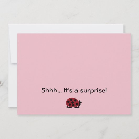 Ladybug Garden #2 Invitations de douche pour bébé (Dos)