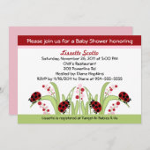 Ladybug Garden #2 Invitations de douche pour bébé (Devant / Derrière)