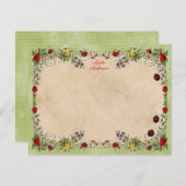 Ladybug Garden - Aangepaste platte notitiekaarten Kaart (Voorkant / Achterkant)