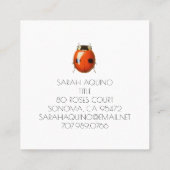 Ladybug Gardener of Landscape Designer Vierkante Visitekaartje (Achterkant)