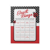 Ladybug Gast Bingo Baby shower Game Pack Notitieblok (Gedraaid)