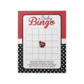 Ladybug Gift Bingo Baby shower Game Pack Notitieblok (Gedraaid)