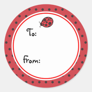 Ladybug Gift Label Stickers