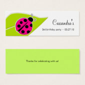 Ladybug Gift Labels Mini Visitekaartjes (Voorkant /achterkant)