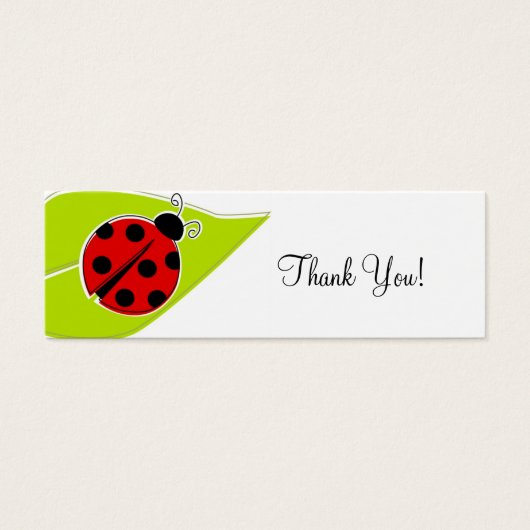 Ladybug Gift Labels Mini Visitekaartjes (Voorkant)