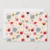 Ladybug Girl Baby Photo Faire-part de naissance (Dos)