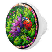 Ladybug-Glas in lood Keramische Knop (Rechts)