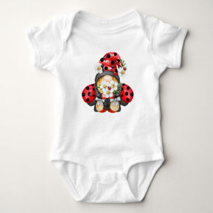 Ladybug Gnome Printed Baby-Gro Romper