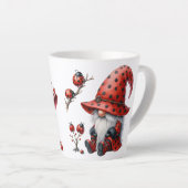 Ladybug Gnomes Latte Mug (Angle droit)