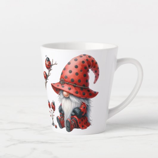 Ladybug Gnomes Latte Mug (Droite)