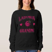 Ladybug Grandma Pink White Garden Insect Trui (Voorkant)