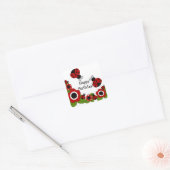 Ladybug Happy Birthday Square Sticker (Envelop)