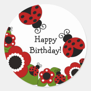 Autocollants Stickers Anniversaire De Coccinelle Zazzle Be