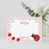 Ladybug - Hartelijk dank Bedankkaart (Staand voorkant)