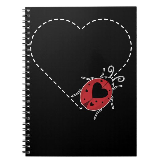 Ladybug Heart Beetle snijdt entomoloog Notitieboek (Voorkant)