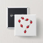 Ladybug Heart Button (Voorkant /achterkant)