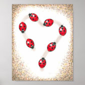 Ladybug Heart Fine Art Print (Voorkant)