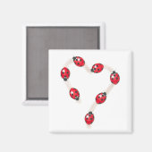 Ladybug Heart Magnet Magneet (Voorkant / Achterkant)