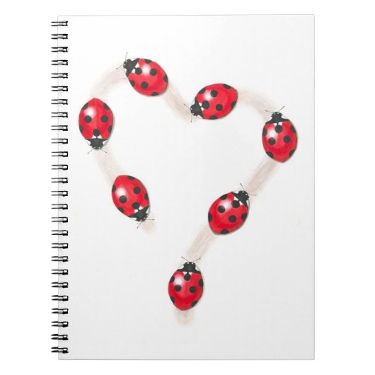 Ladybug Heart Notitieboek (Voorkant)