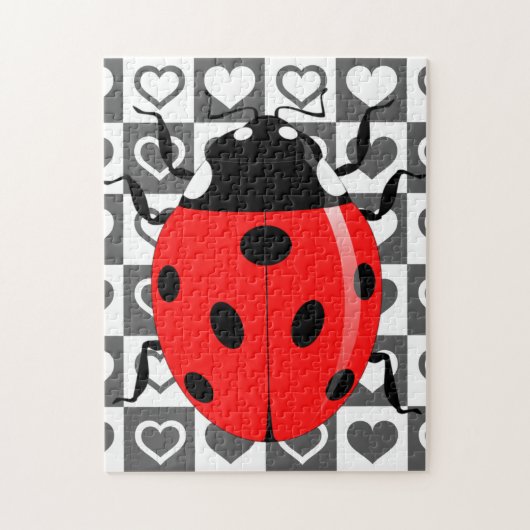 Ladybug & Hearts - Legpuzzel (Verticaal)