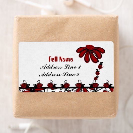 Ladybug Hot-Line Étiquette Avery (En situation)