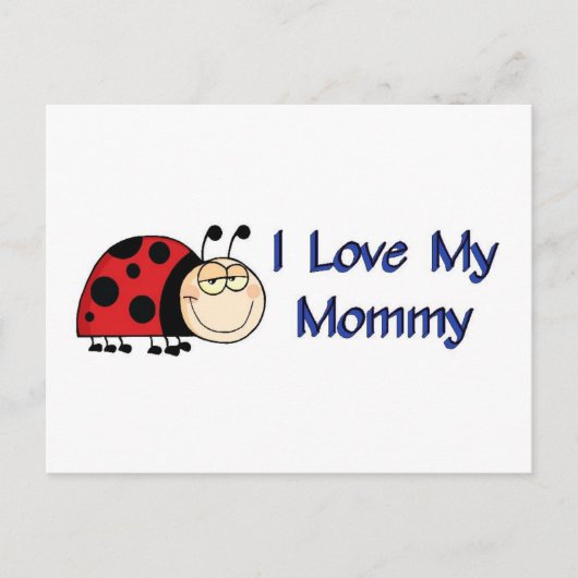 Ladybug Ik hou van mijn mama Briefkaart (Voorkant)